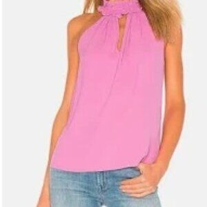 REVOLVE Amanda Uprichard Talita Top in Pompei Barbie Pink Large $158 NEW
